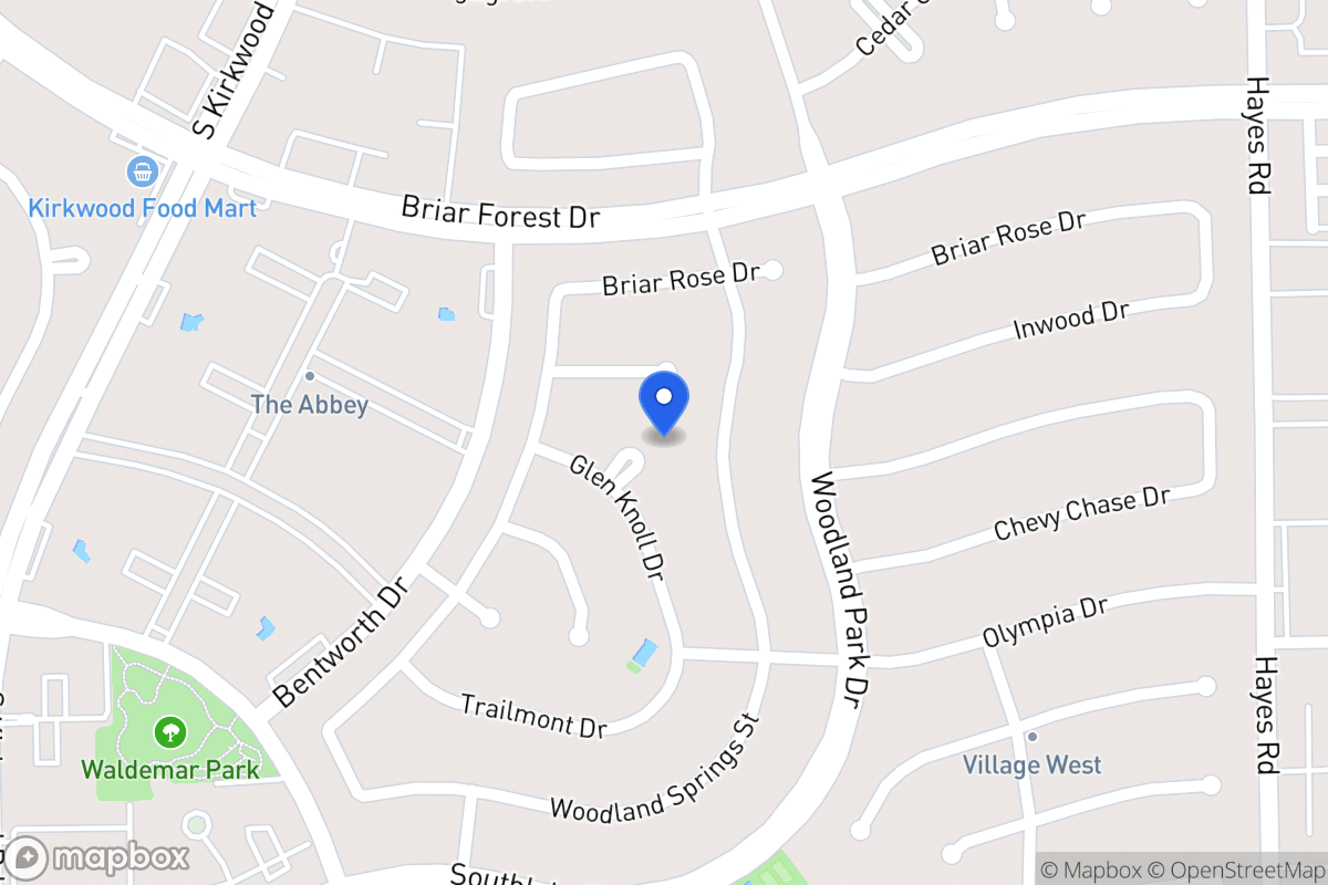 Map of 11603 Glen Knoll Ct, Houston