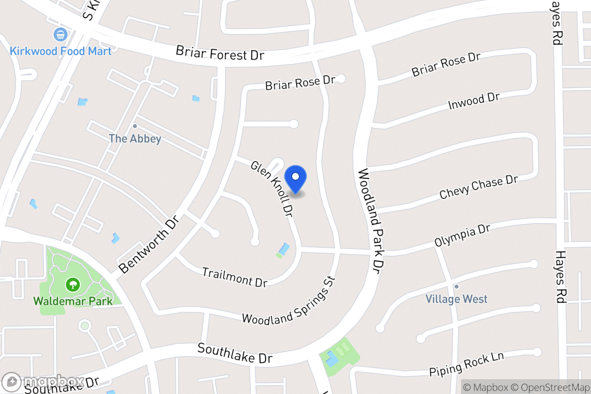 Map of 2123 Glen Knoll Dr, Houston