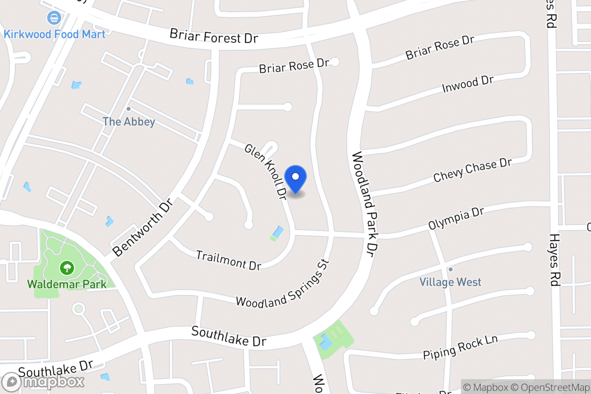 Map of 2131 Glen Knoll Dr, Houston
