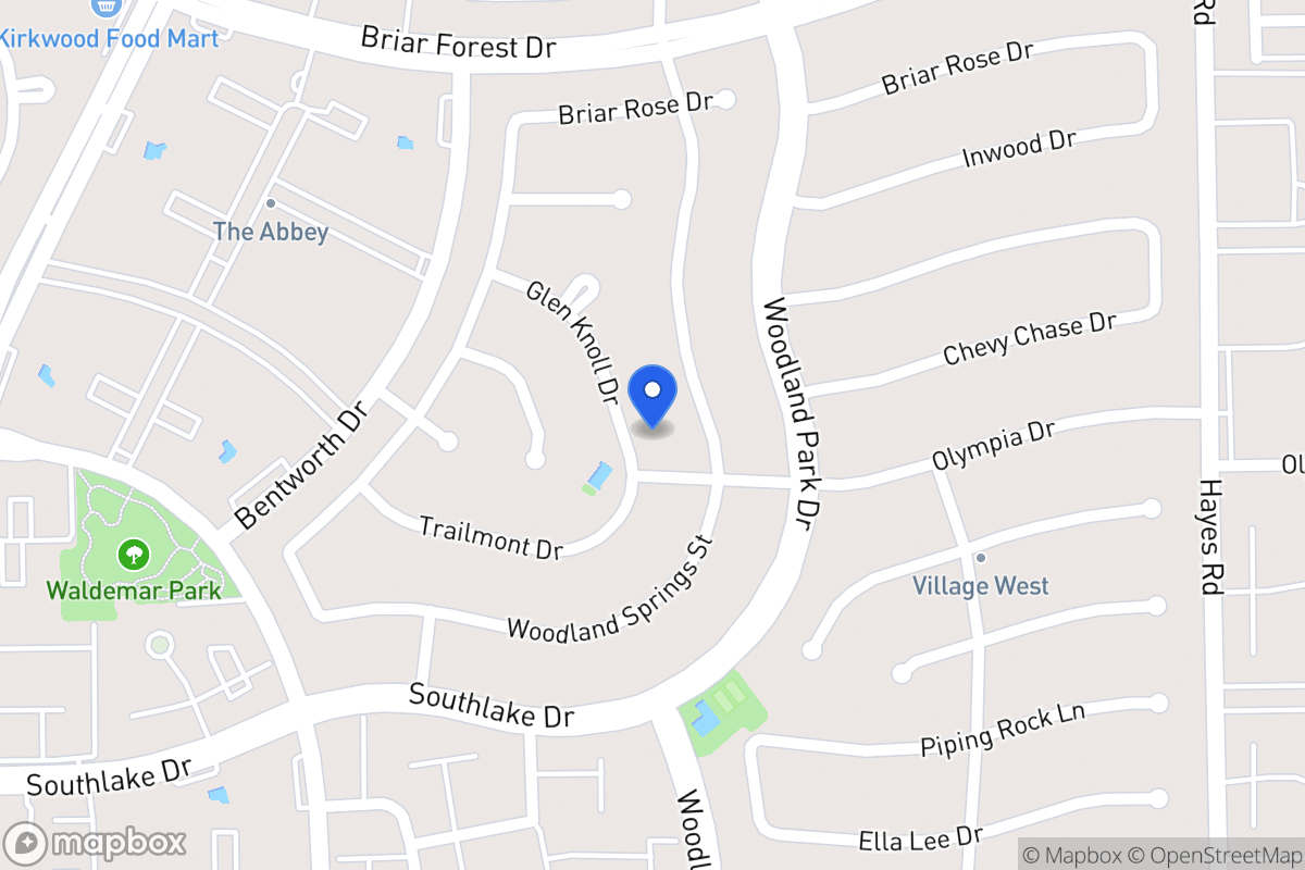 Map of 2139 Glen Knoll Dr, Houston