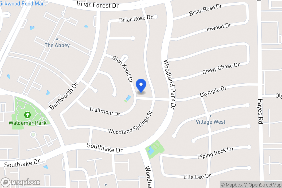 Map of 2143 Glen Knoll Dr, Houston