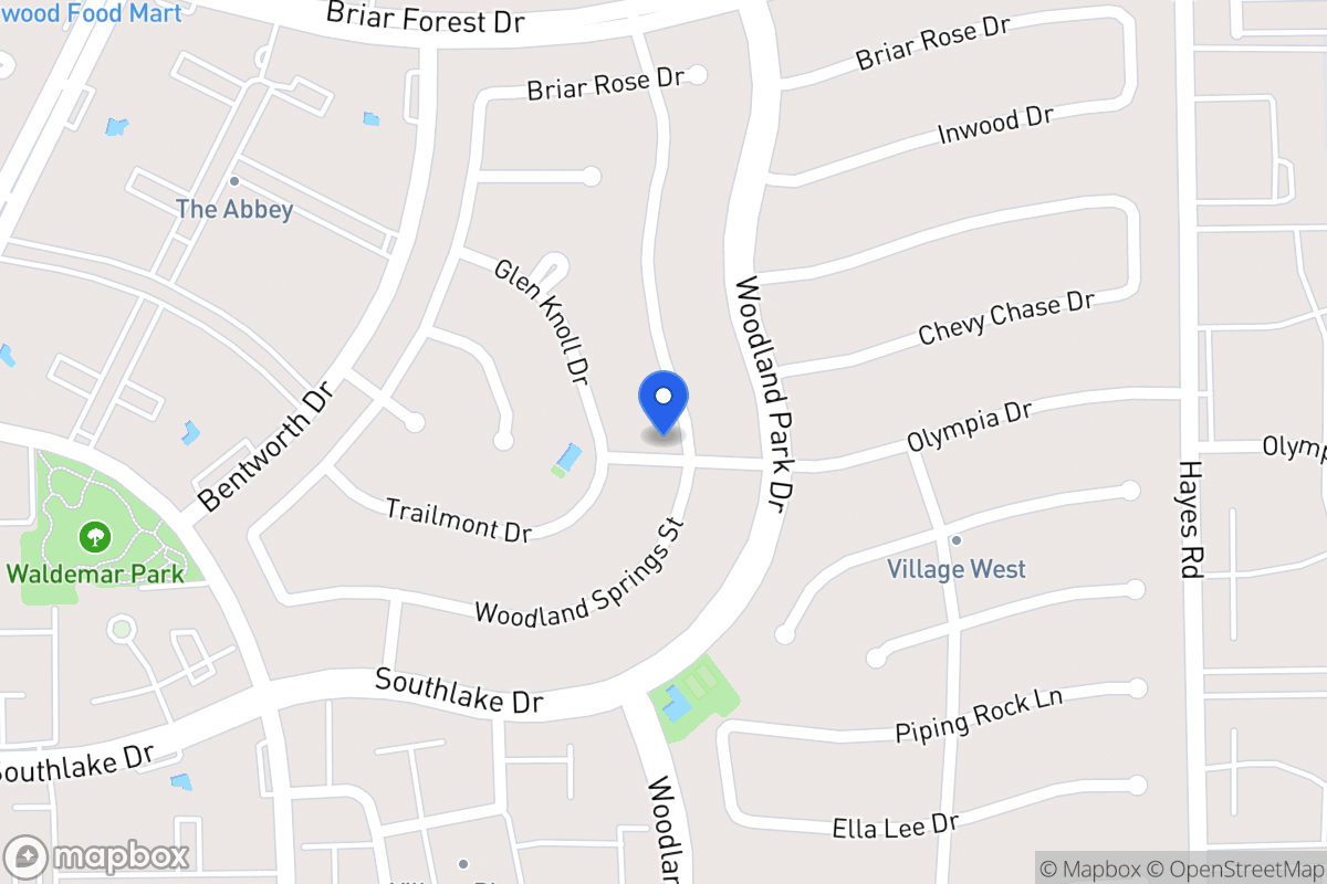 Map of 2126 Woodland Springs St, Houston