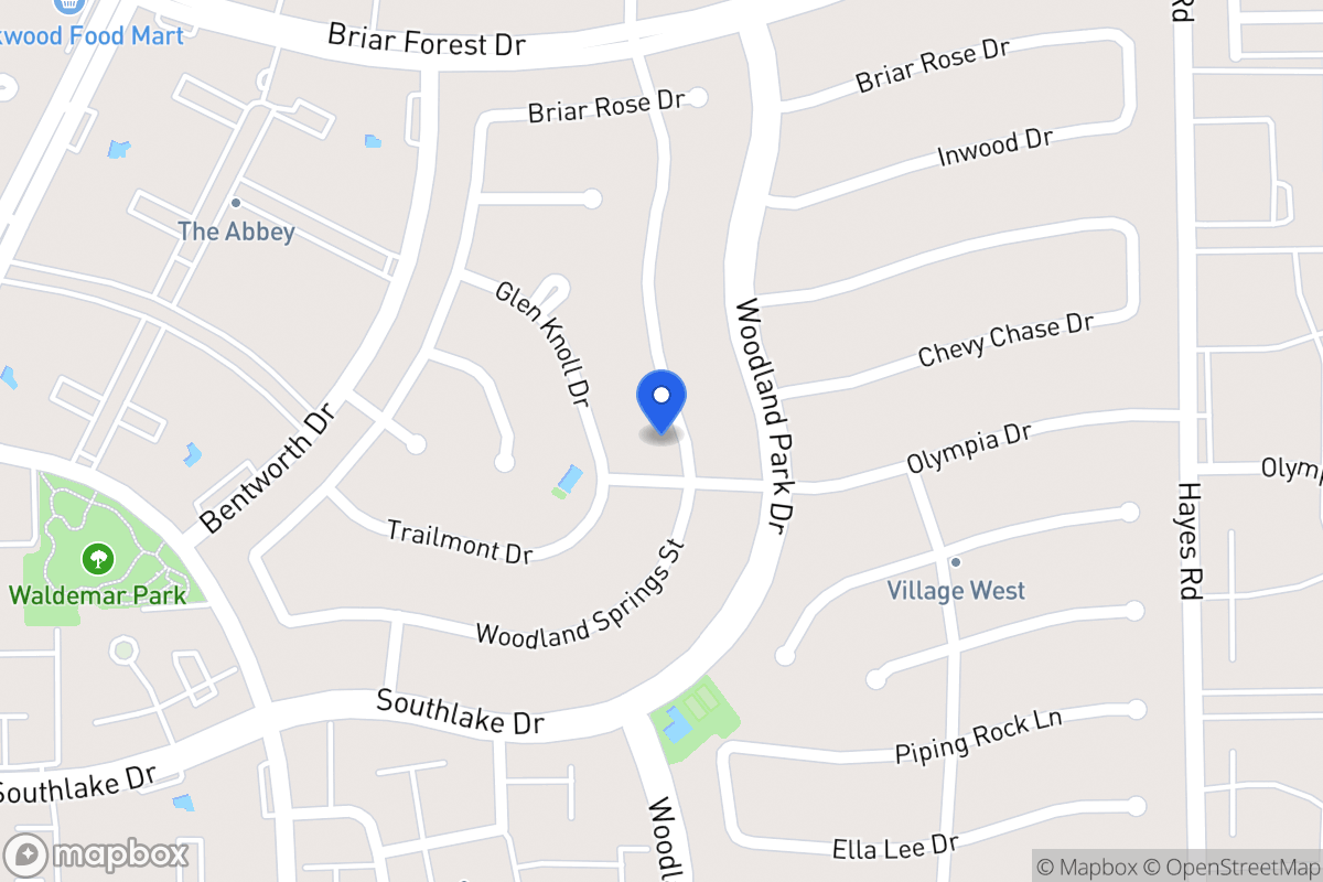 Map of 2122 Woodland Springs St, Houston