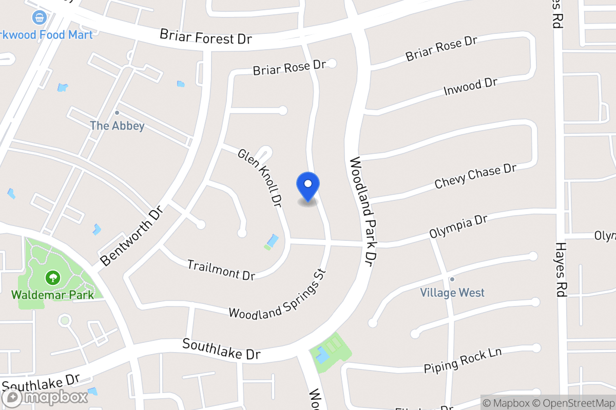 Map of 2114 Woodland Springs St, Houston