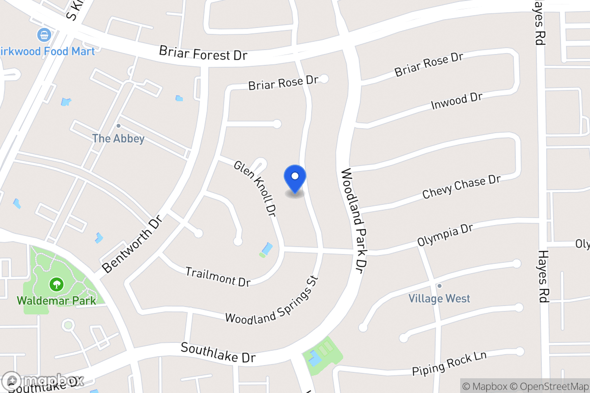 Map of 2106 Woodland Springs St, Houston