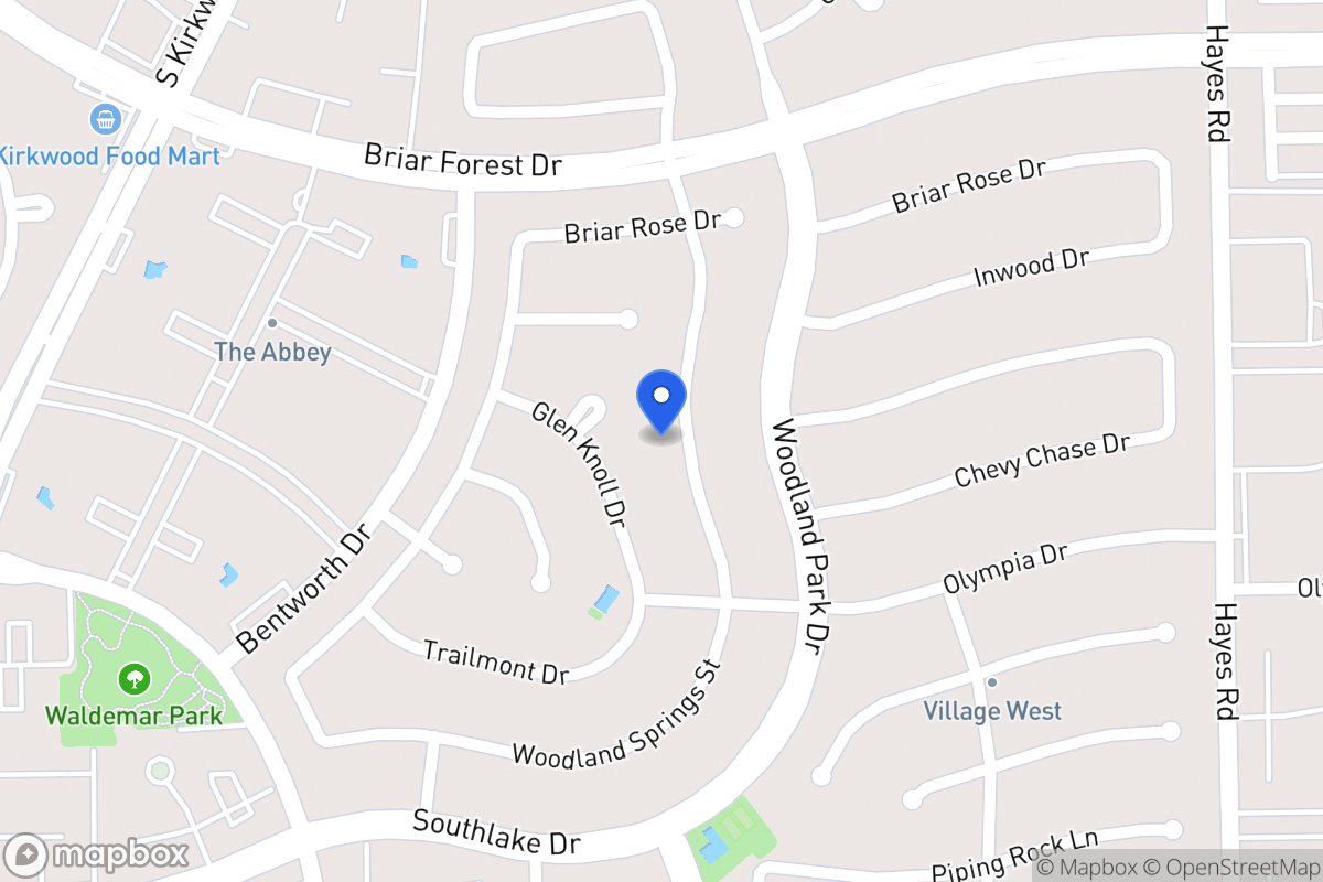 Map of 2026 Woodland Springs St, Houston