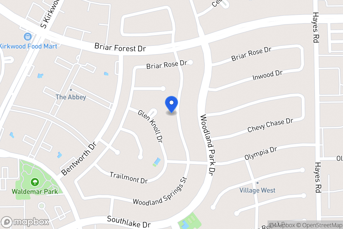 Map of 2022 Woodland Springs St, Houston