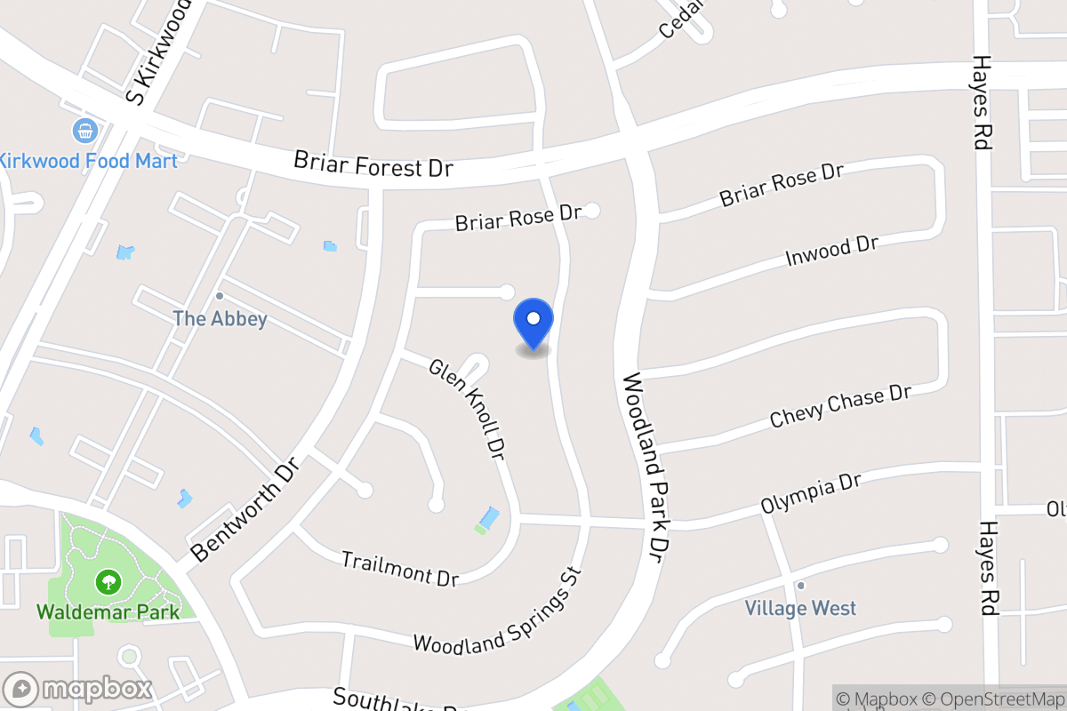 Map of 2018 Woodland Springs St, Houston