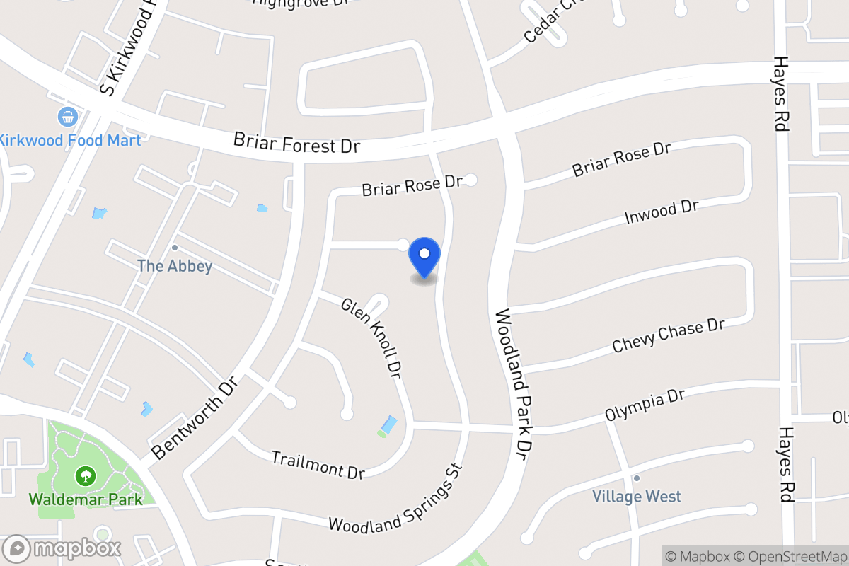 Map of 2014 Woodland Springs St, Houston