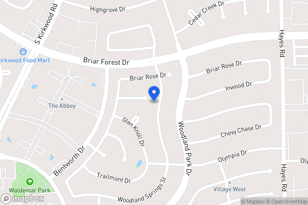 Map of 2006 Woodland Springs St, Houston