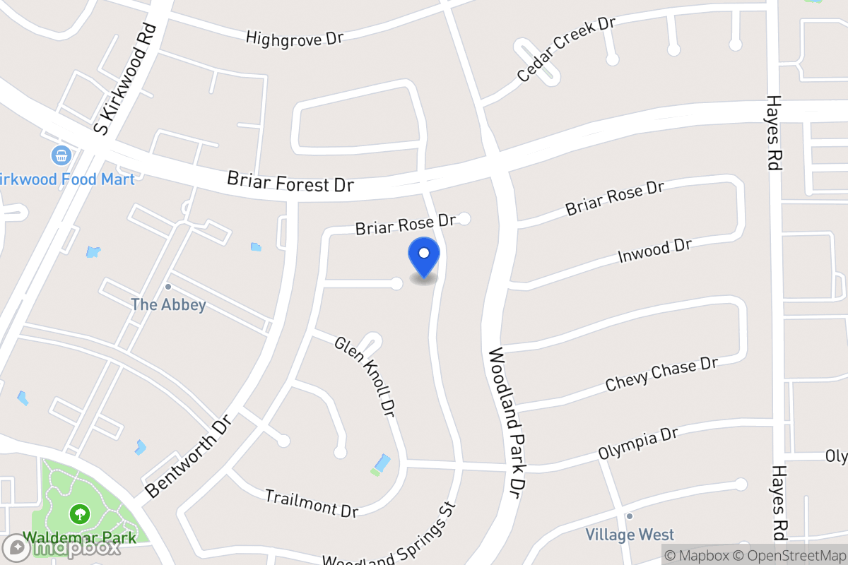 Map of 2002 Woodland Springs St, Houston