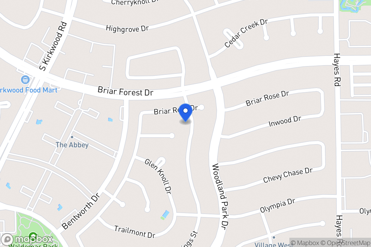 Map of 1922 Woodland Springs St, Houston