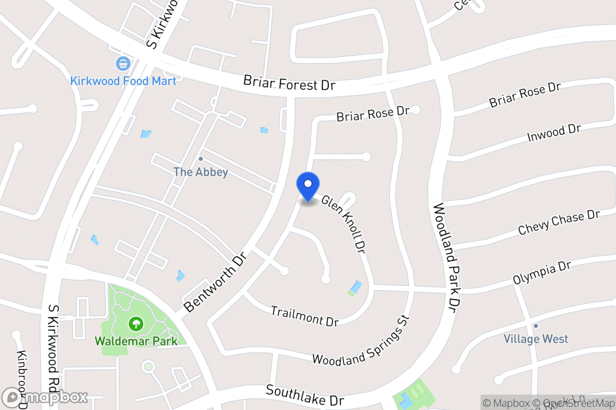 Map of 2102 Glen Knoll Dr, Houston