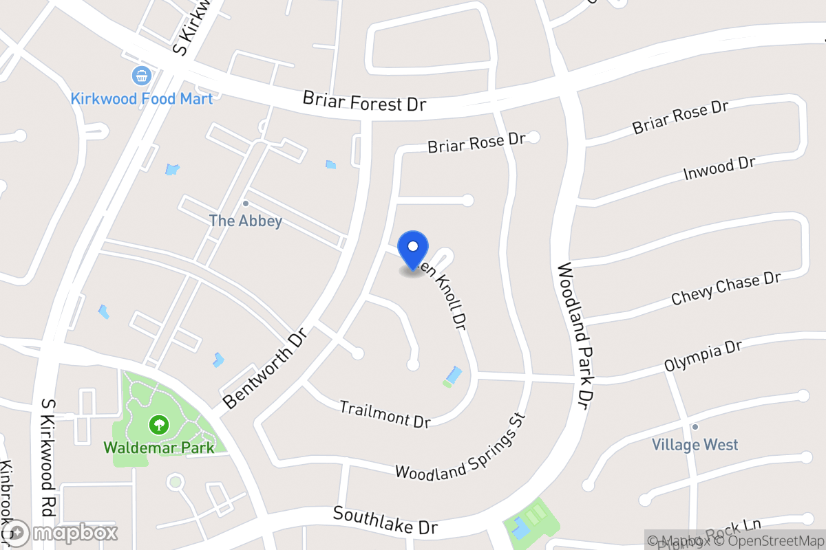Map of 2110 Glen Knoll Dr, Houston