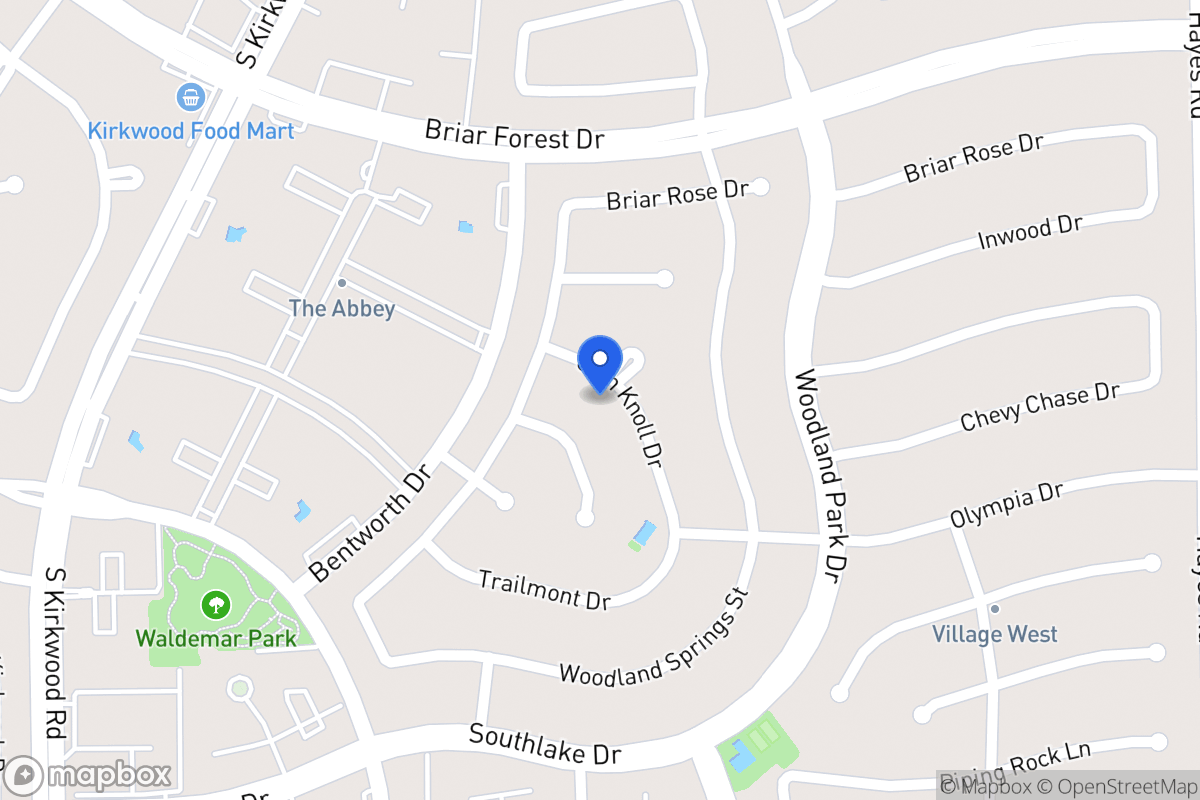 Map of 2114 Glen Knoll Dr, Houston
