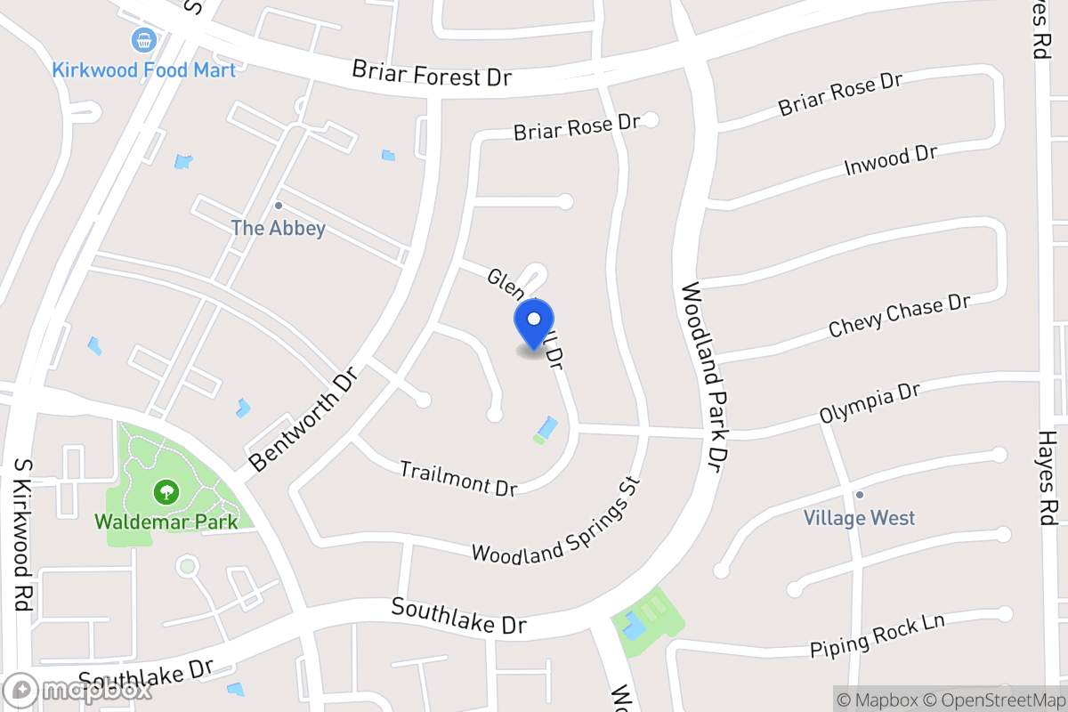 Map of 2126 Glen Knoll Dr, Houston