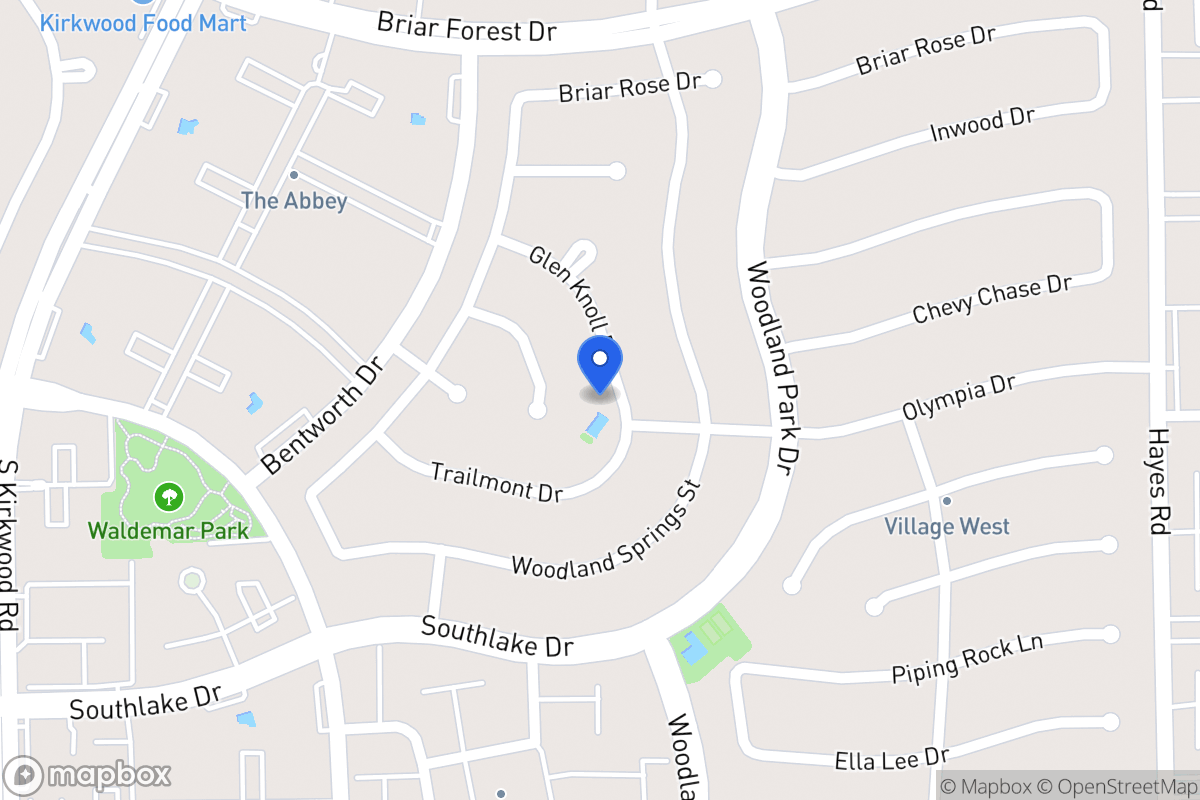 Map of 2138 Glen Knoll Dr, Houston