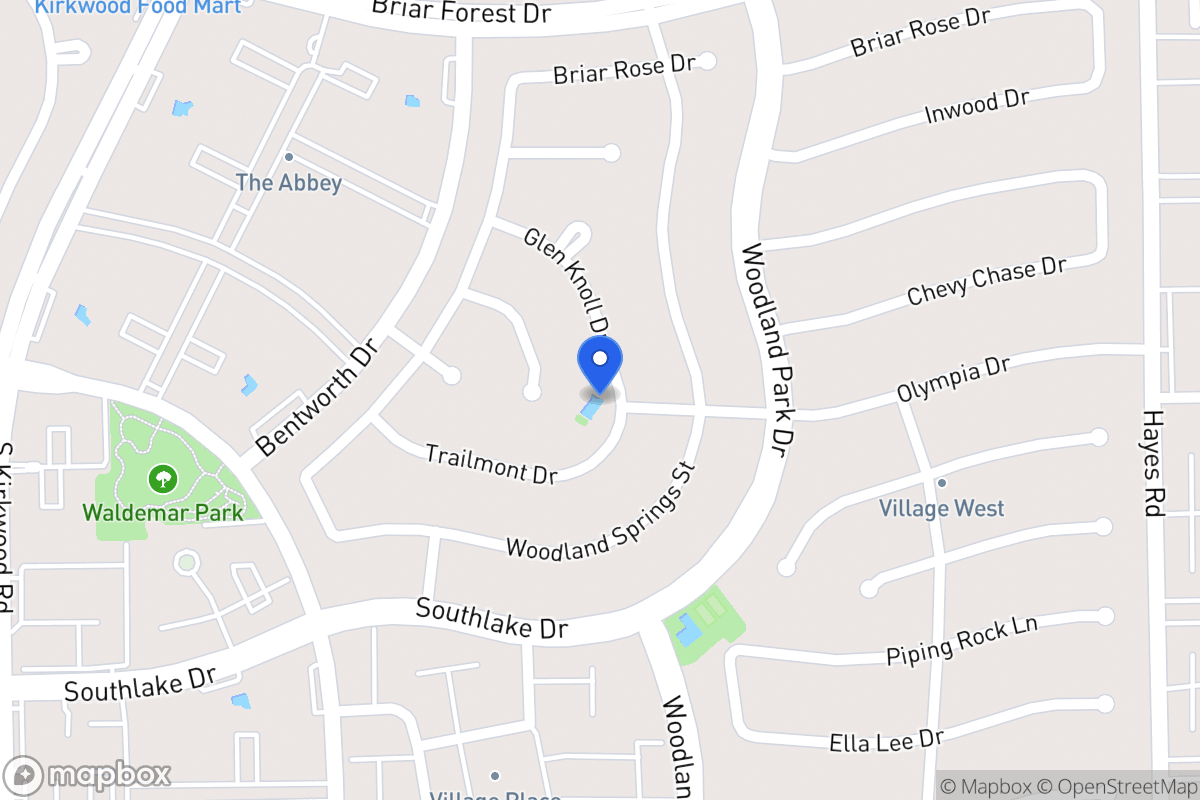 Map of 11606 Trailmont Dr, Houston