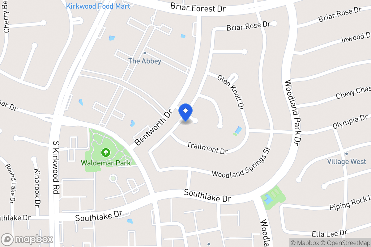 Map of 11611 Elm Estates Dr, Houston