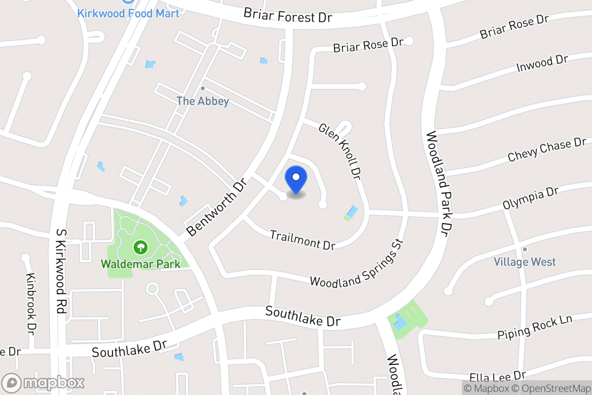 Map of 11602 Elm Estates Dr, Houston