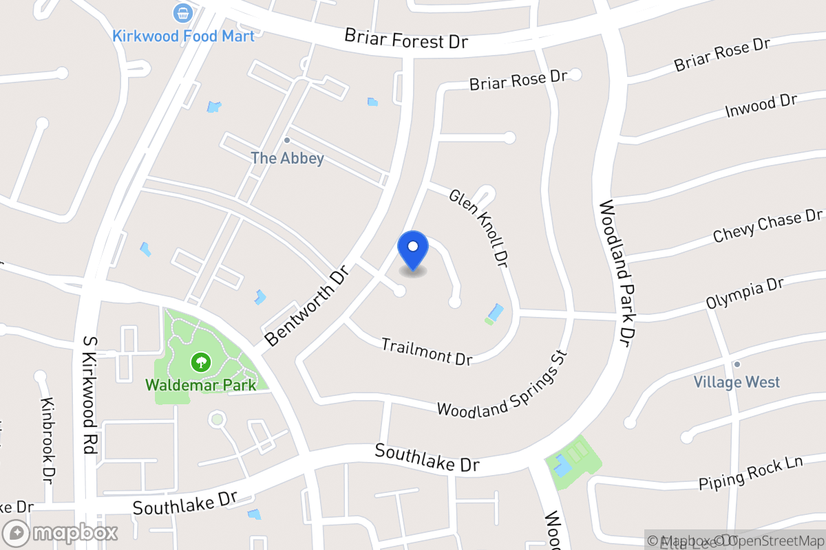 Map of 11606 Elm Estates Dr, Houston