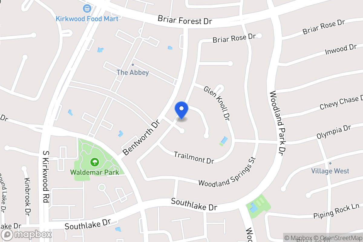 Map of 11610 Elm Estates Dr, Houston