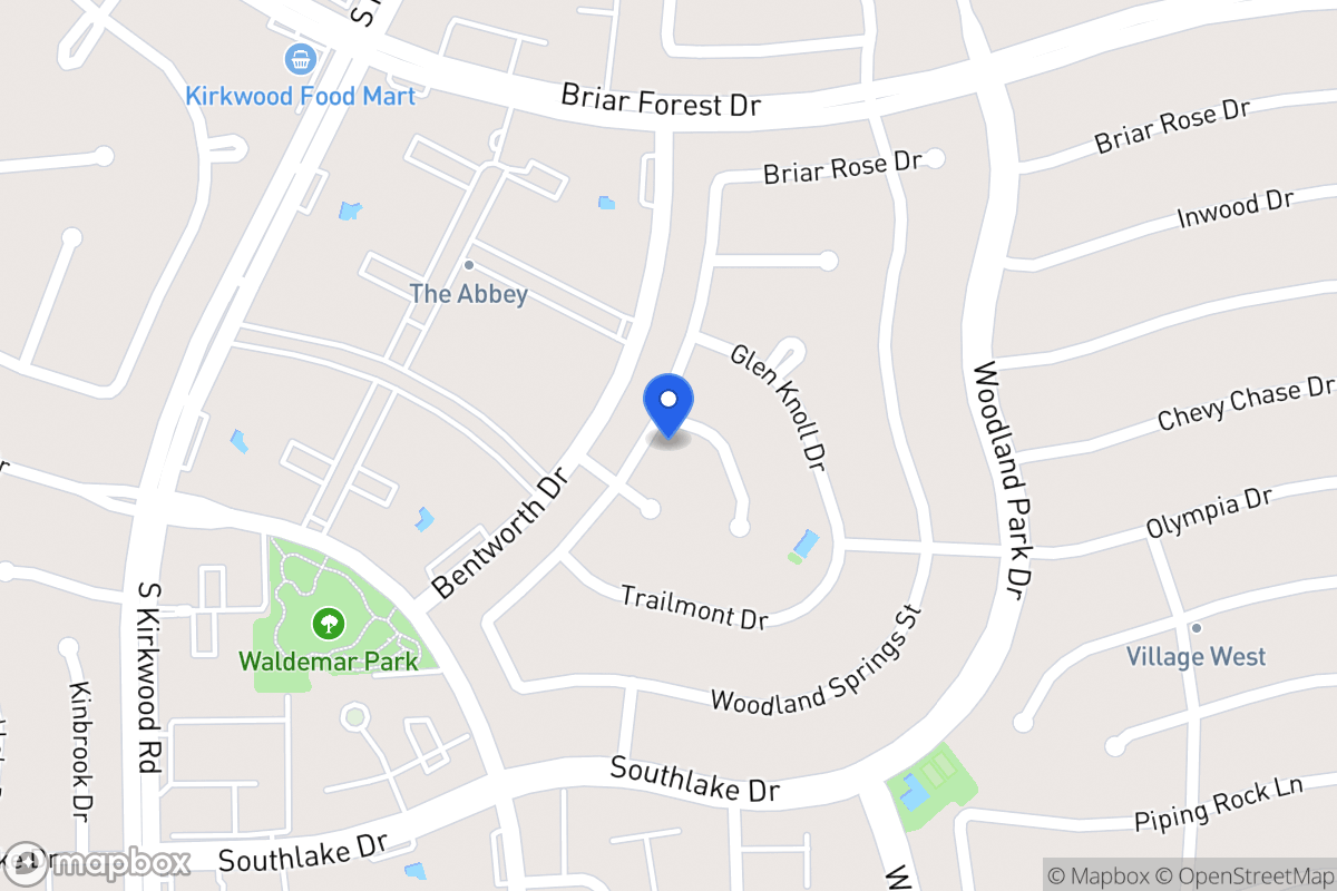 Map of 2102 Manor Green Dr, Houston