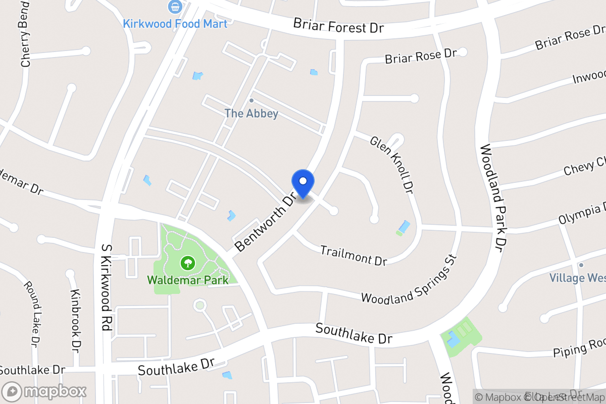 Map of 2202 Hickory Lawn Dr, Houston
