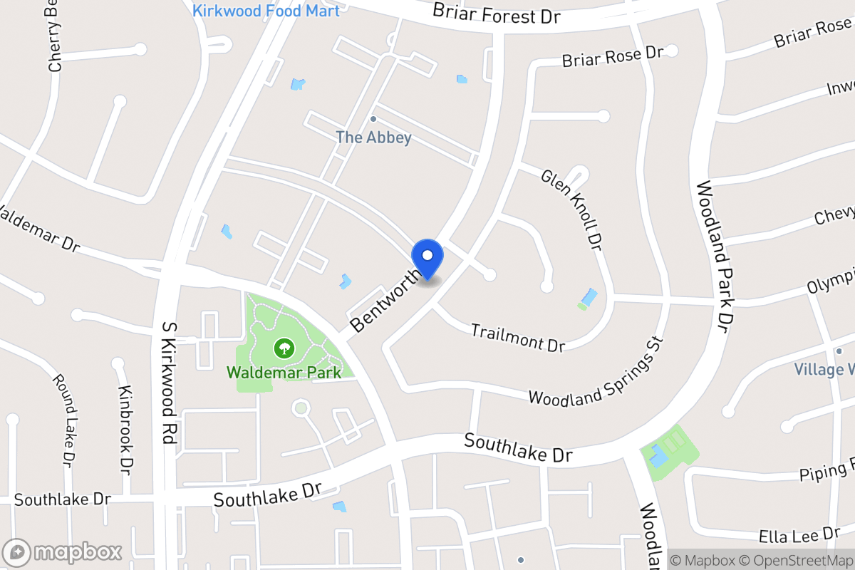 Map of 2210 Hickory Lawn Dr, Houston
