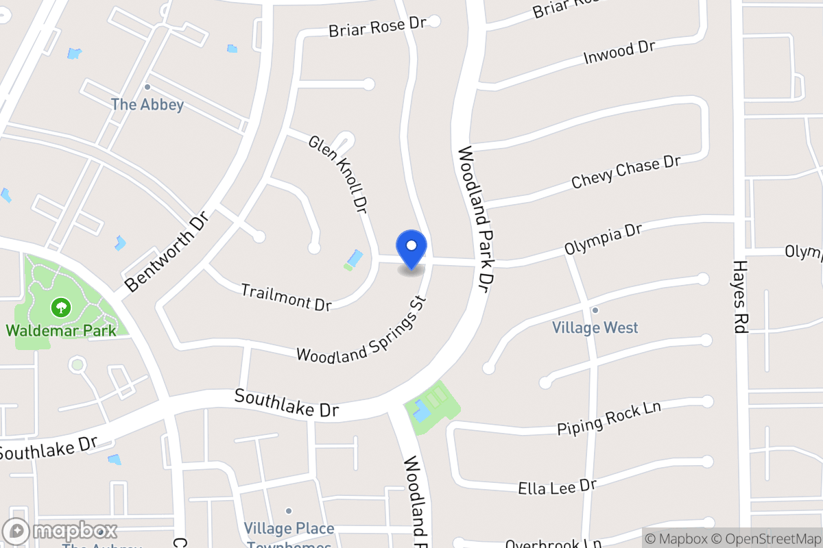 Map of 2202 Woodland Springs St, Houston