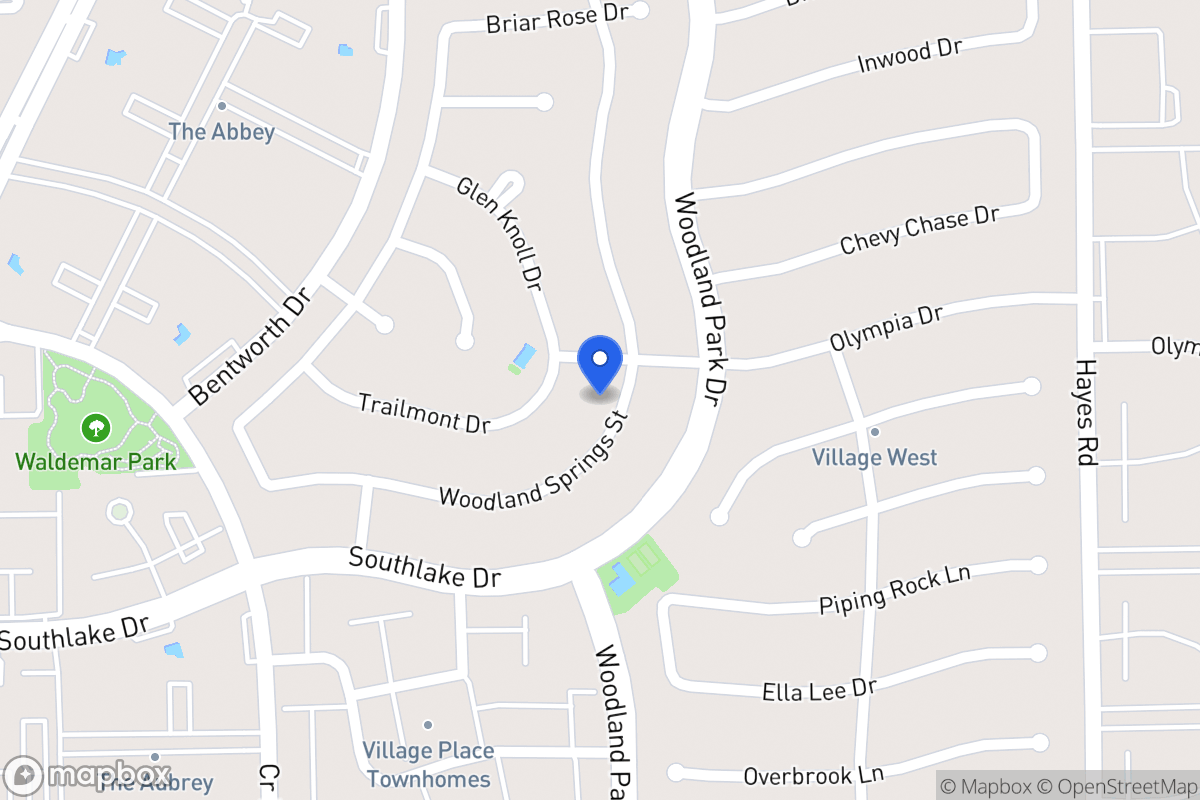 Map of 2210 Woodland Springs St, Houston