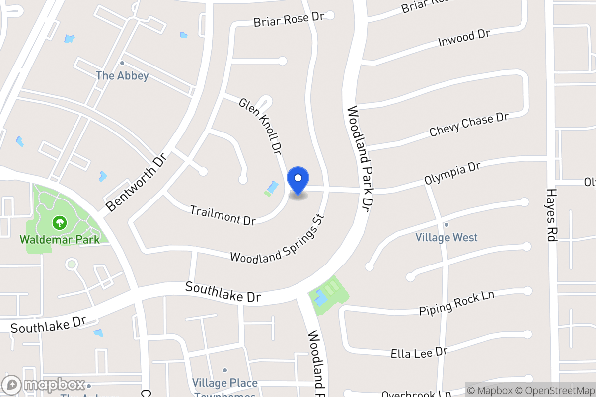 Map of 11603 Trailmont Dr, Houston
