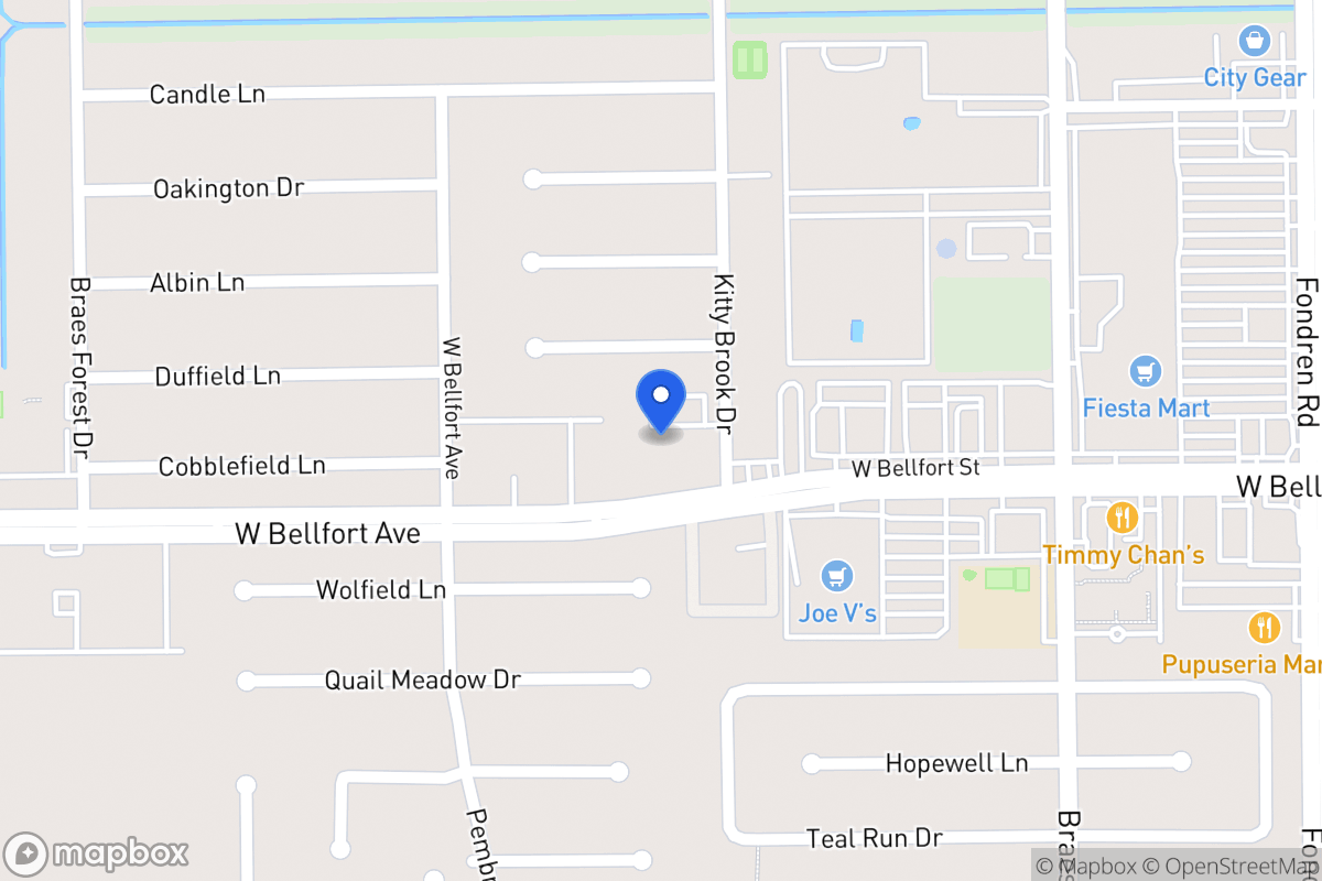 Map of 11250 Kittybrook, Houston