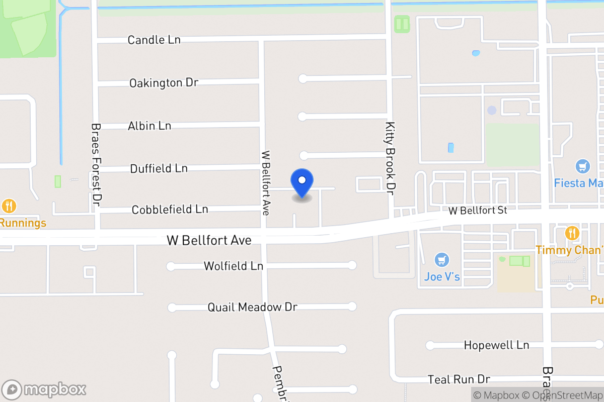 Map of W 7894 Bellfort St, Houston