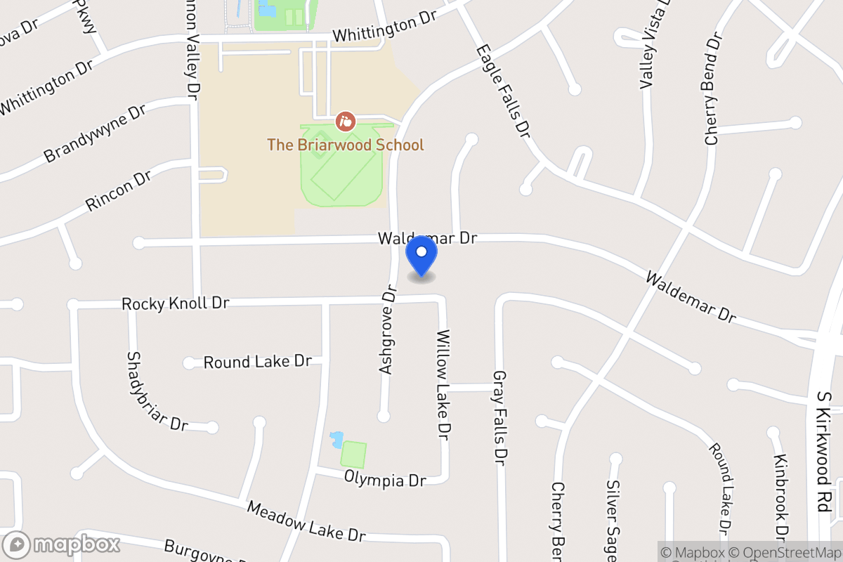 Map of 12110 Rocky Knoll Dr, Houston