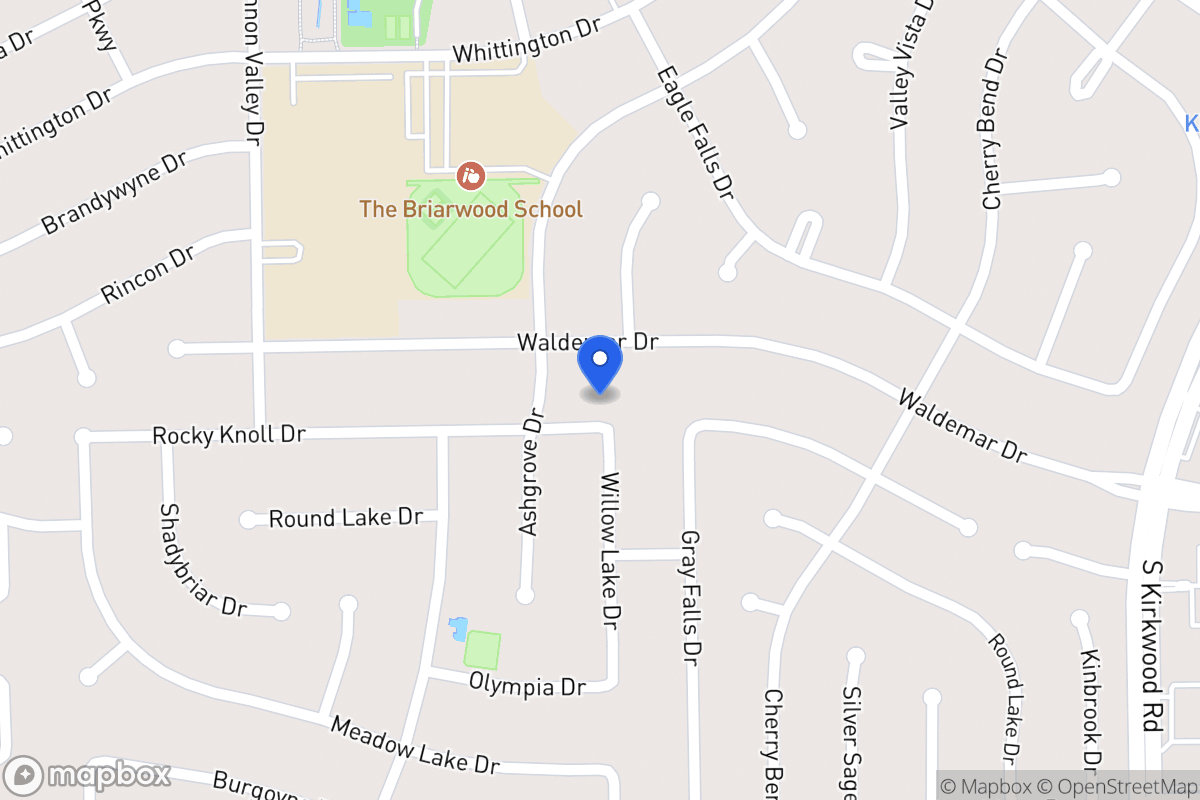 Map of 12106 Rocky Knoll Dr, Houston