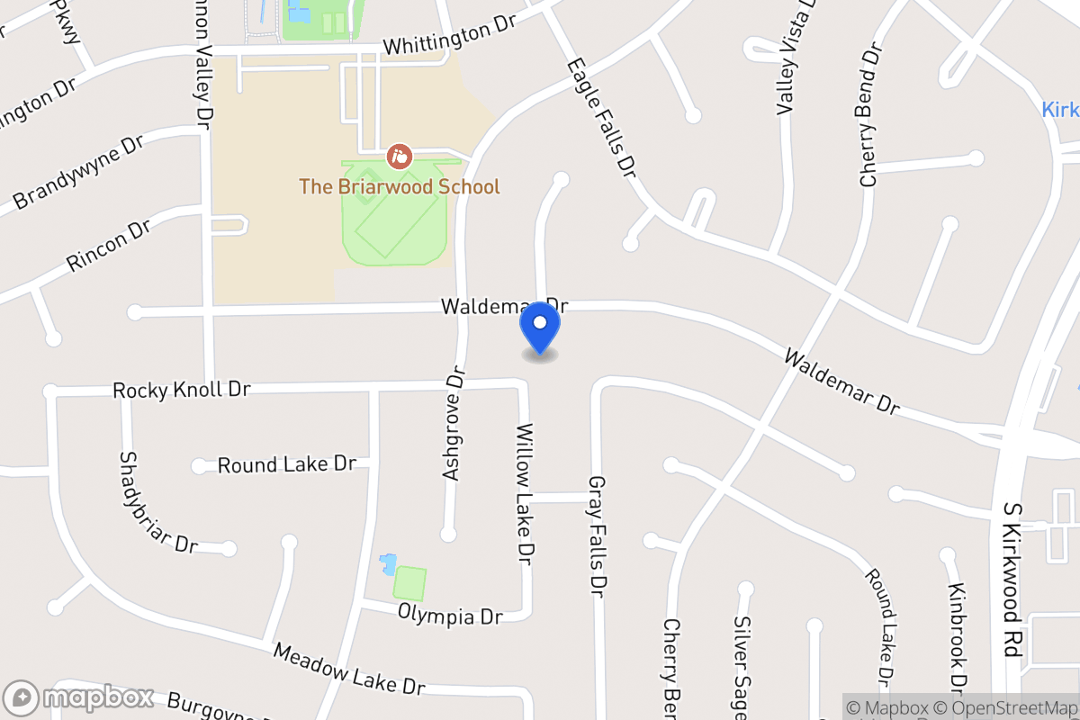 Map of 12102 Rocky Knoll Dr, Houston
