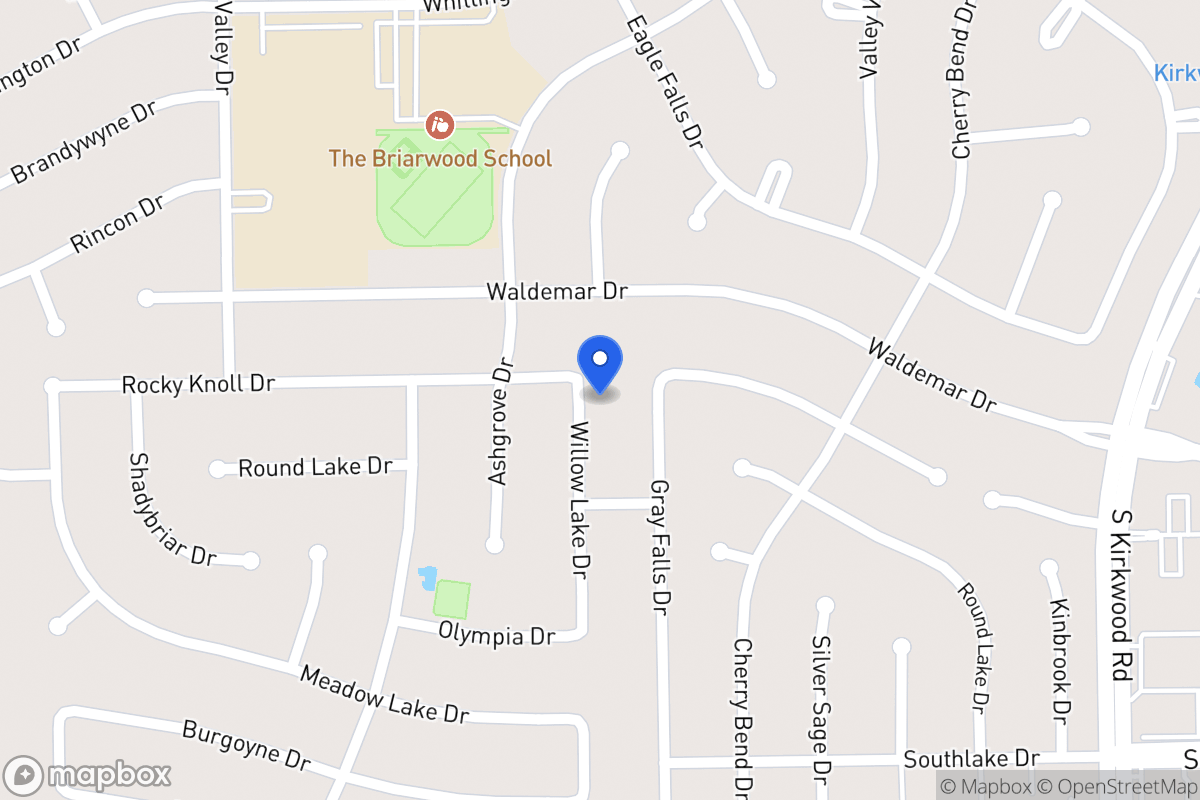 Map of 2007 Willowlake Dr, Houston