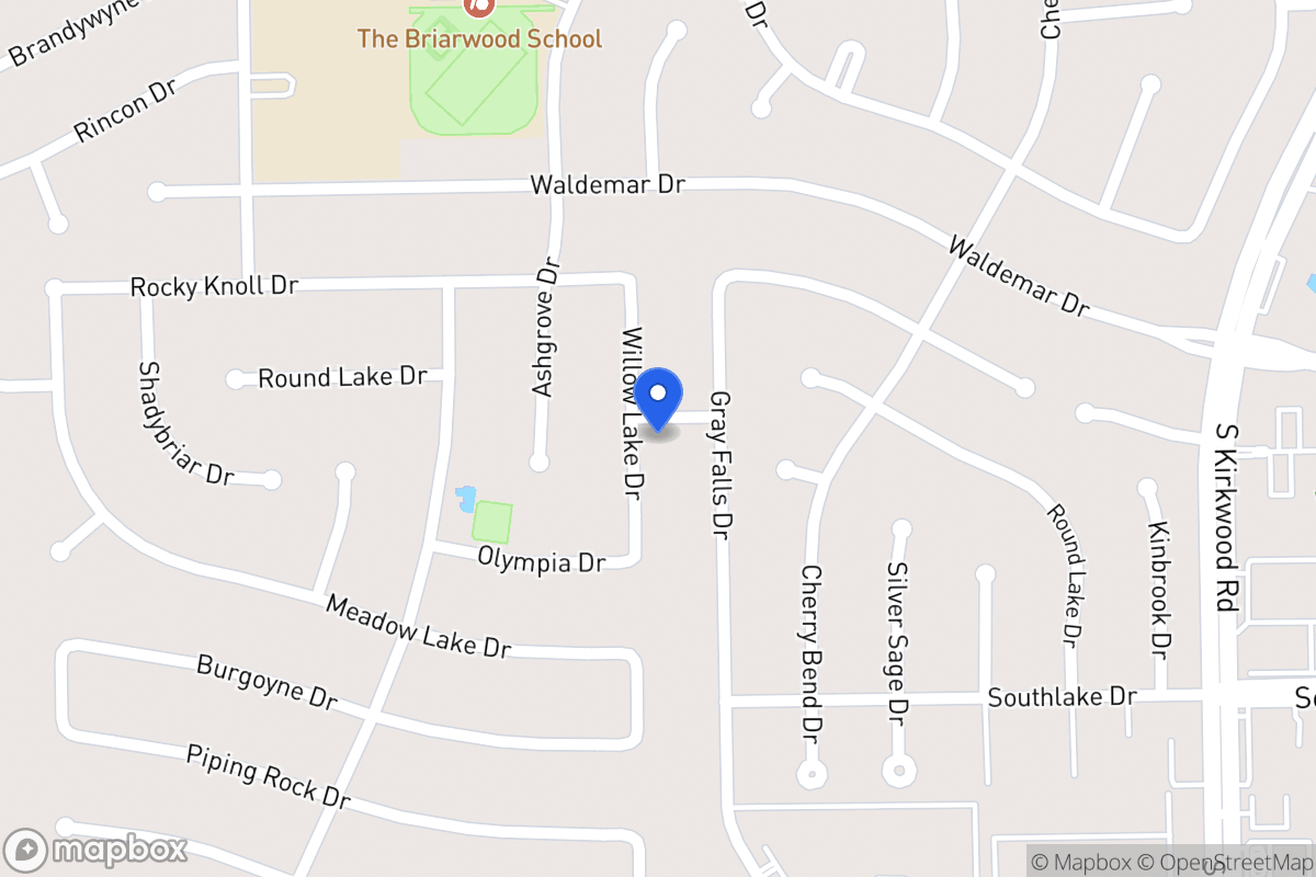 Map of 2103 Willowlake Dr, Houston