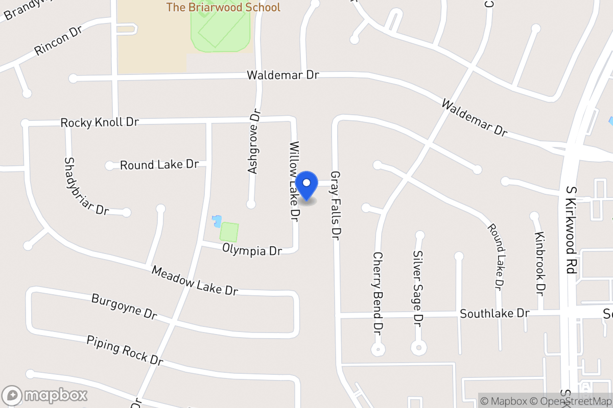Map of 2107 Willowlake Dr, Houston