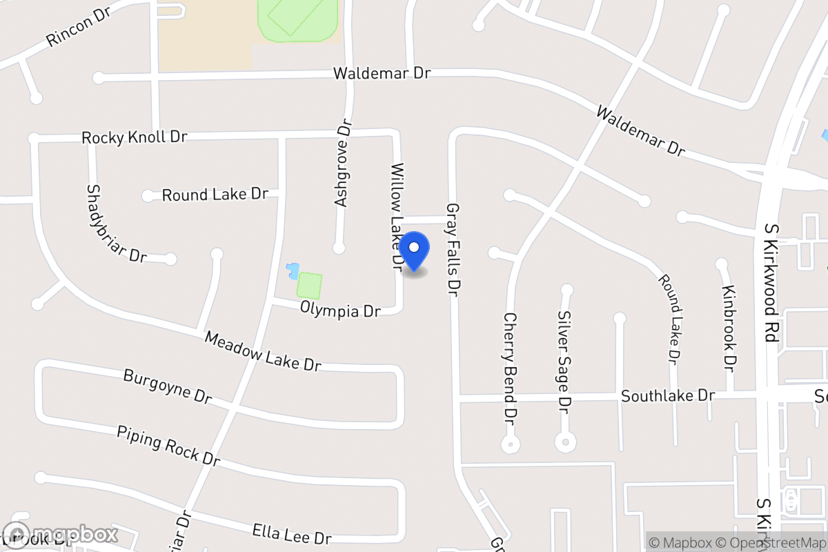 Map of 2115 Willowlake Dr, Houston