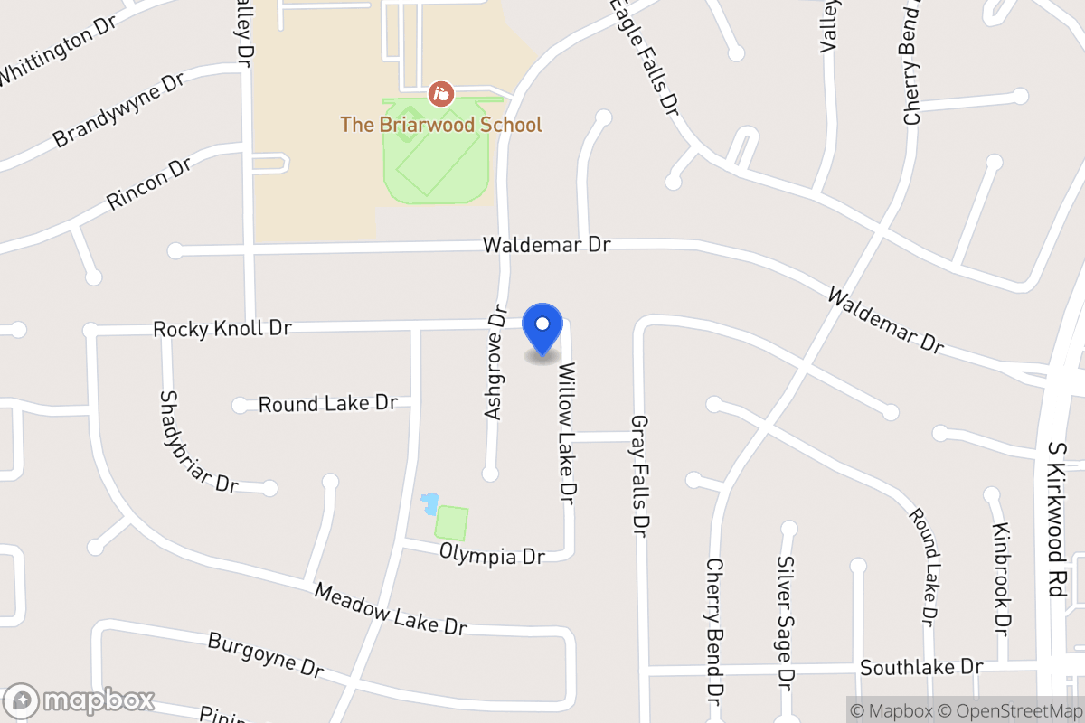 Map of 2010 Willowlake Dr, Houston