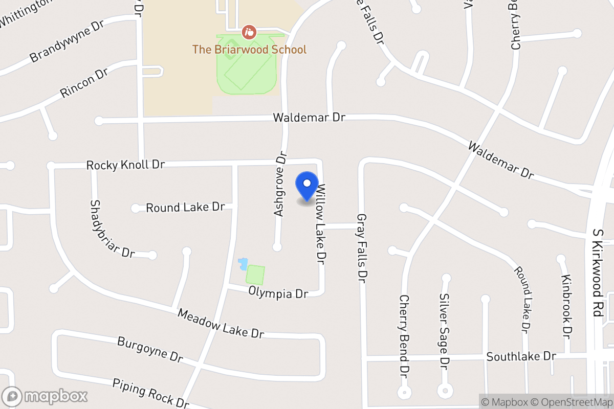 Map of 2018 Willowlake Dr, Houston