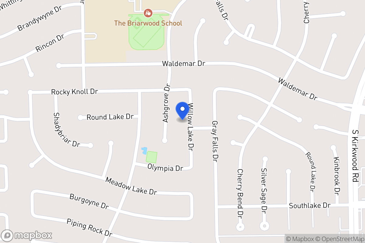 Map of 2022 Willowlake Dr, Houston