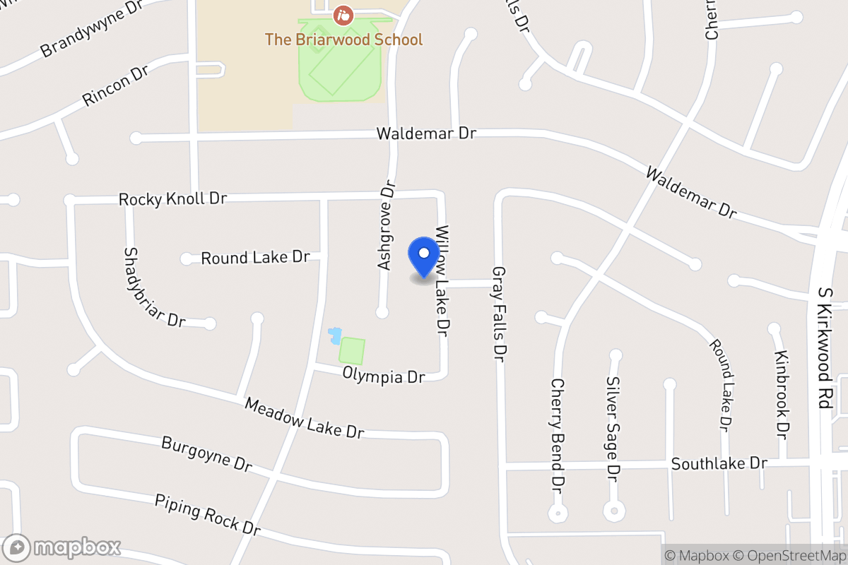 Map of 2026 Willowlake Dr, Houston