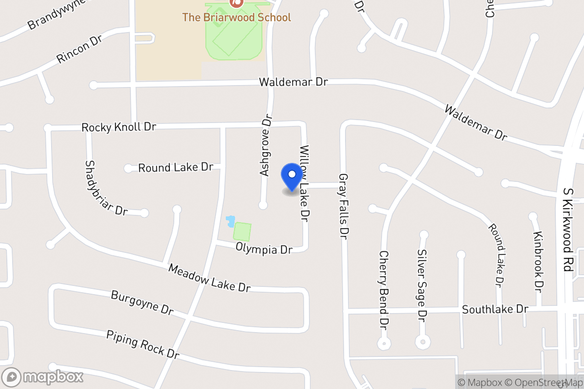 Map of 2102 Willowlake Dr, Houston
