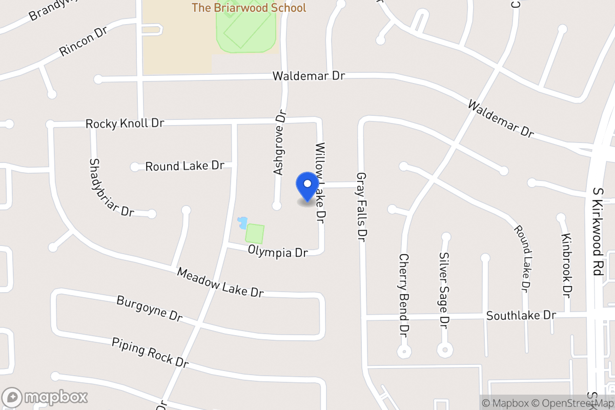 Map of 2106 Willowlake Dr, Houston