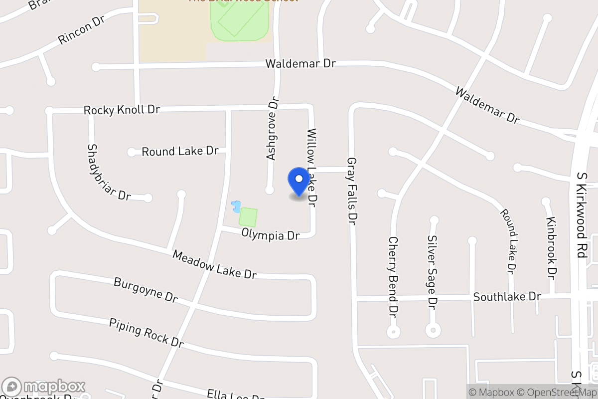 Map of 2110 Willowlake Dr, Houston