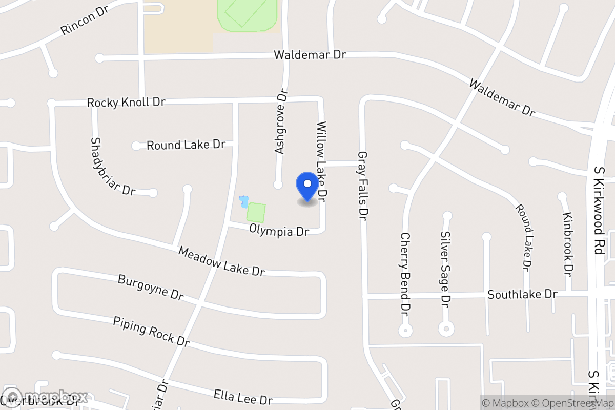 Map of 2114 Willowlake Dr, Houston