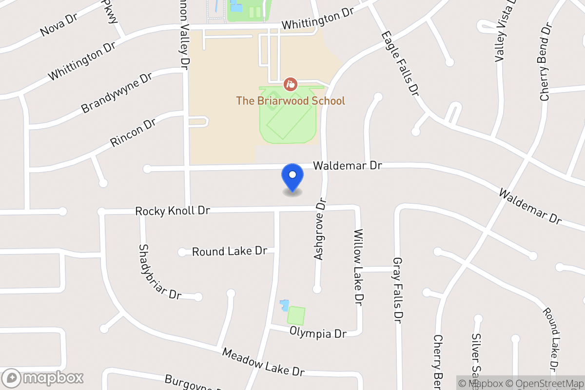 Map of 12210 Rocky Knoll Dr, Houston